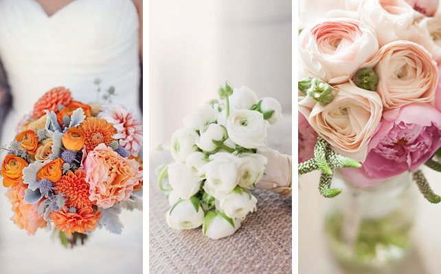Bridal bouquet ng ranunculus