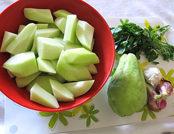 Chayote in cooking