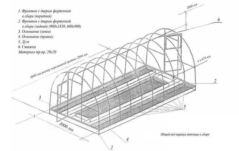 greenhouse frame drawing