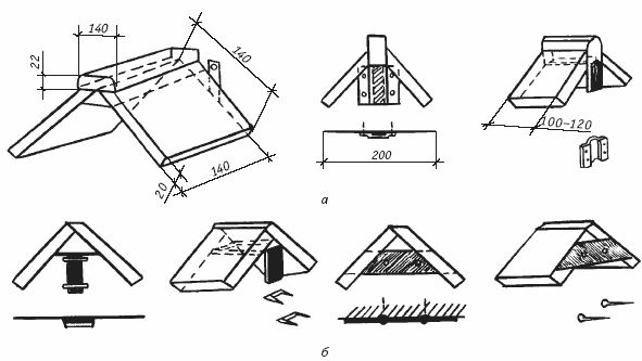 Drawing of perches for pigeons
