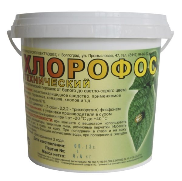 Хлорофос се използва за дезинфекция на помещенията.