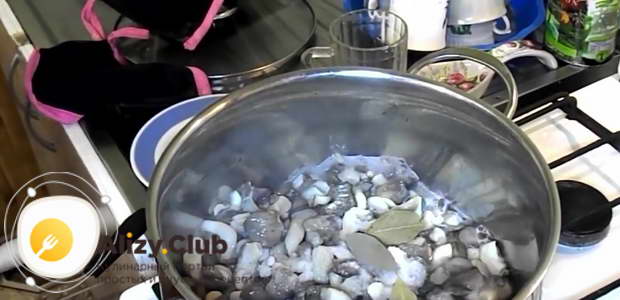 Um Austernpilze zuzubereiten, füllen Sie die Pilze mit Wasser
