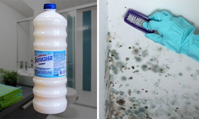 Chlorine effectively removes mold, but has a pungent odor