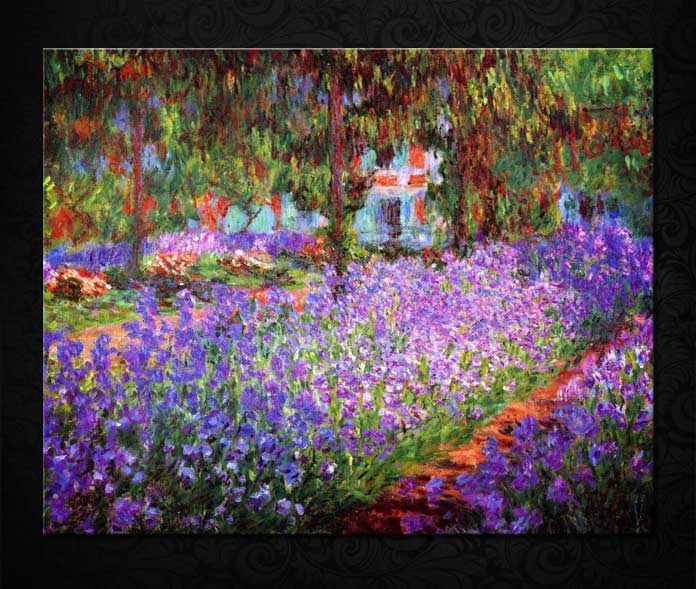 Iris di kebun Monet