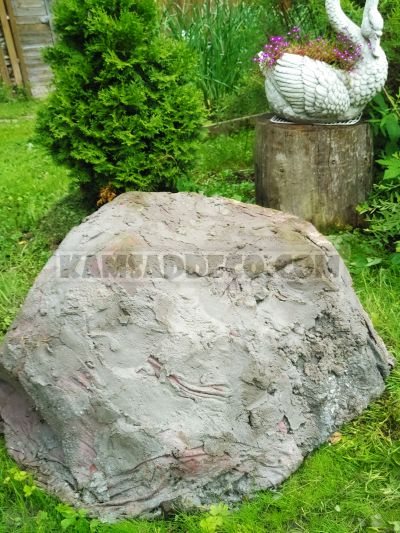 Artificial boulder outside