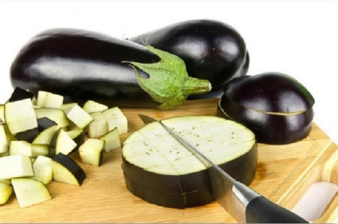 How to chop an eggplant for salad