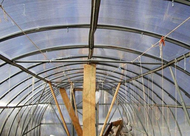 Paano palakasin ang isang polycarbonate greenhouse para sa taglamig