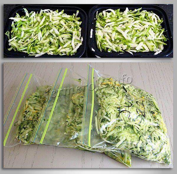 How to freeze grated zucchini