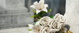 What flowers can be worn in the cemetery