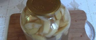 Apple compote for the winter with citric acid