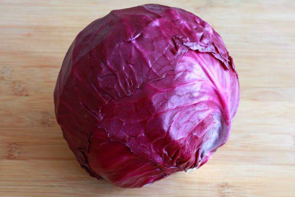 red cabbage on the table