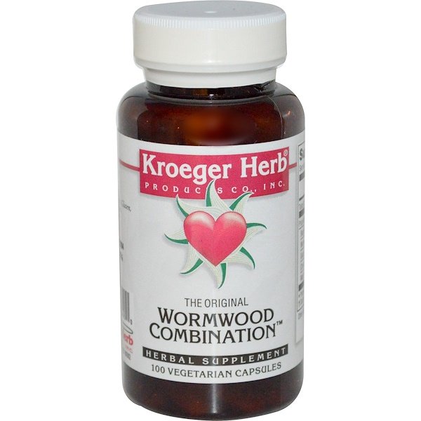 Kroeger Herb Co, Ang Orihinal na Kumbinasyon ng Wormwood, 100 Veggie Caps