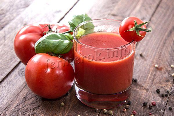 Най-добре е да правите доматен сок от този сорт.