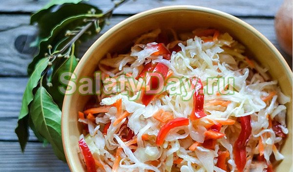 Pickled cabbage with vegetables - healthy, especially beautiful