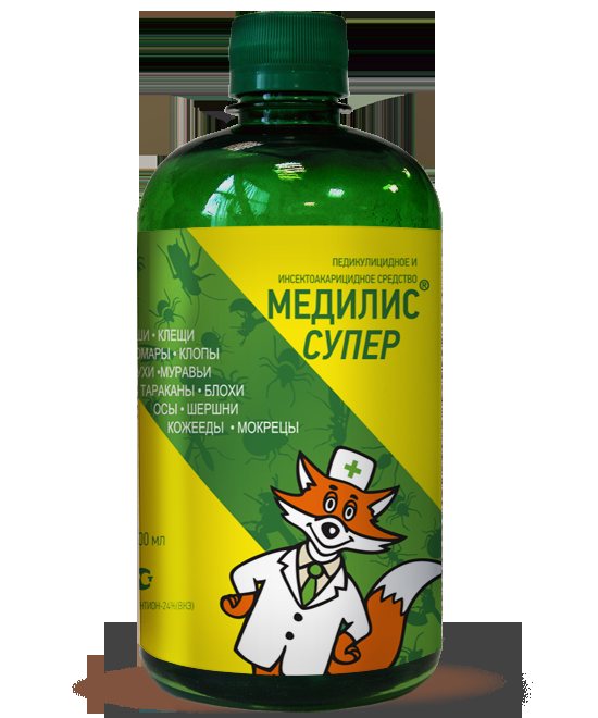 Medilis-SUPER (инсектоакарицид) (бутилка от 500 ml, гофрирана кутия, 20)