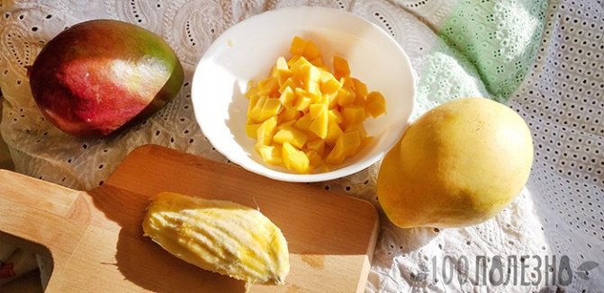 pulpa de mango și fotografia oaselor