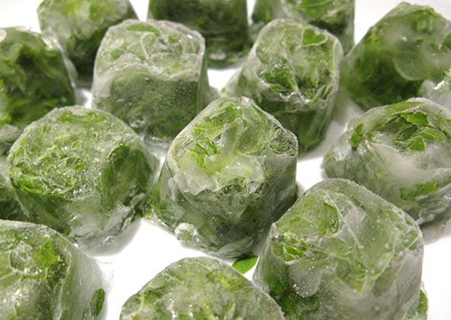 Mint ice cubes