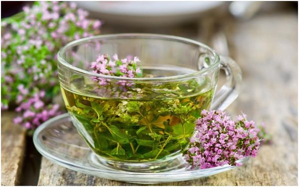 mint tea with thyme