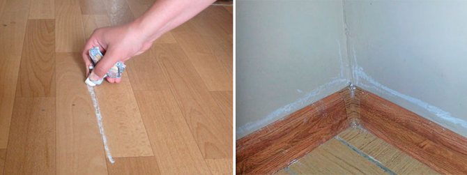 Applicera krita Mashenka på golv och väggar