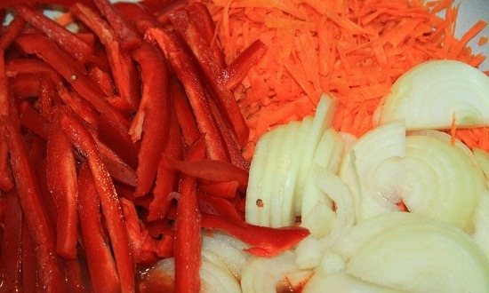 hacher les légumes