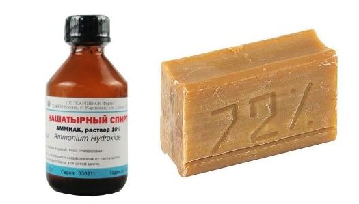 Ammonia and soap
