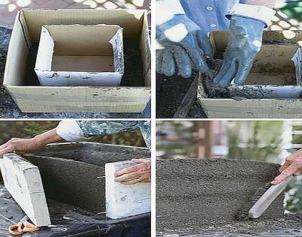 Cement crafts: original garden design