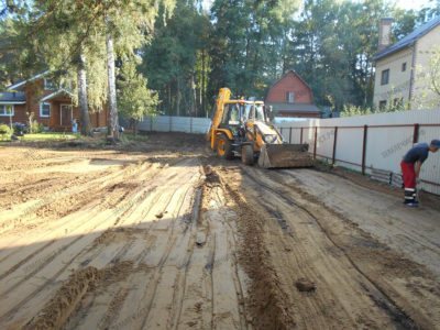 preparation for backfilling the site