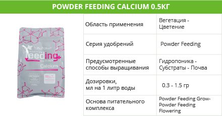 Pulvermatande kalcium 0,5 kg