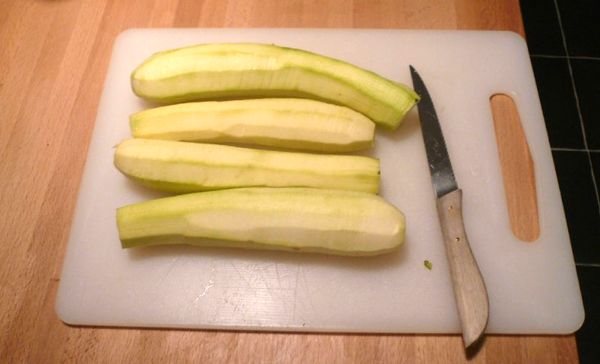 Matlagning zucchini