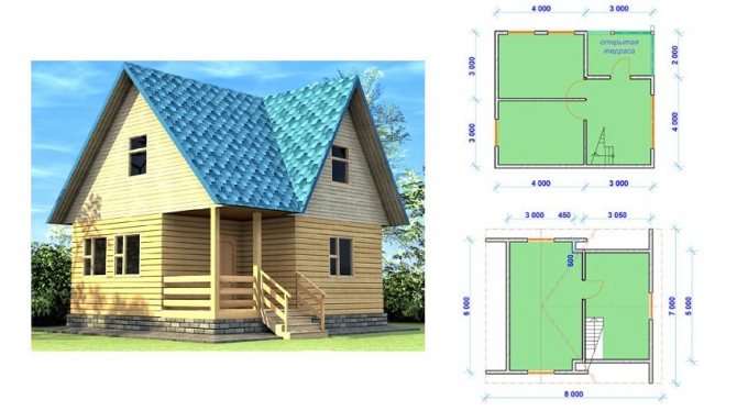 Проект на дървена селска къща