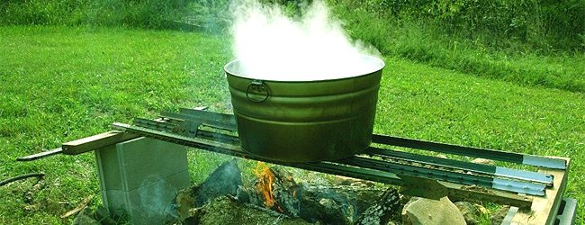 Soil steaming can be carried out in the open air as well.