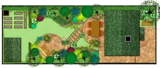 Rectangular plot: plan of landscape design