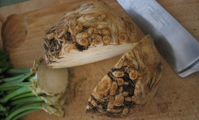 chopped celery root
