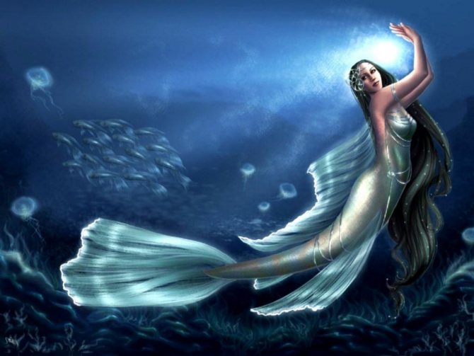 Mermaids in legends are associated with water lilies