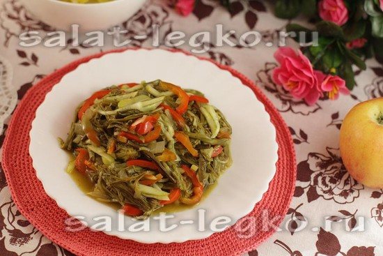 Salată de Fern, castraveți și ardei gras