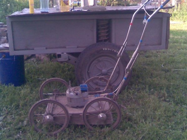 Homemade lawn mower