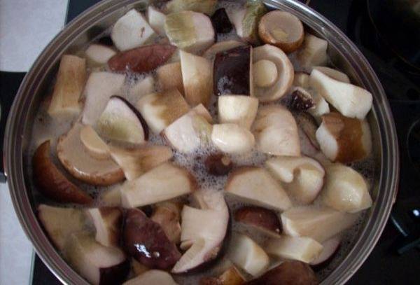 How much to cook porcini mushrooms before frying