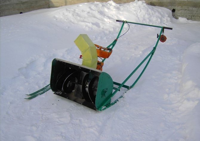 DIY snow blower for walk-behind tractor drawings