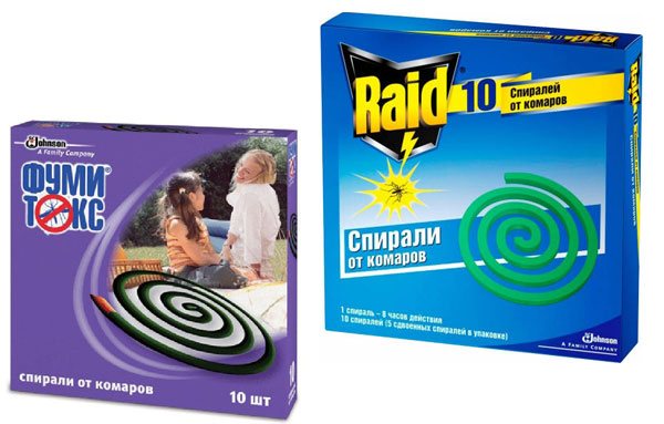 raid anti-țânțari în spirală și fumitox