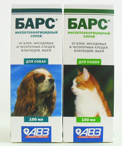 Flea sprays Bars for dogs and cats
