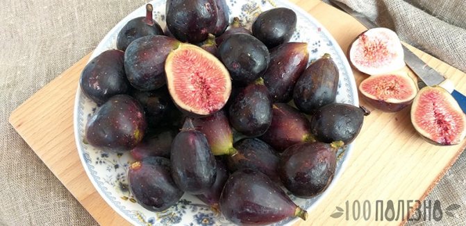 Plate with dark figs