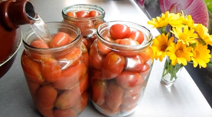 домати в литрови буркани с ябълков оцет