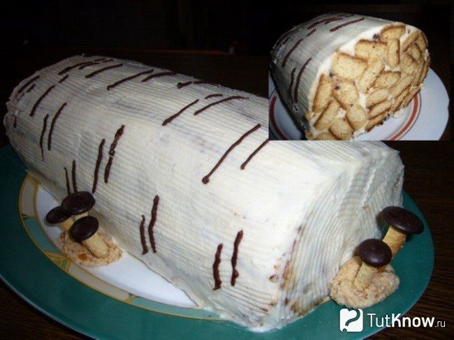 Birch Trunk Cake