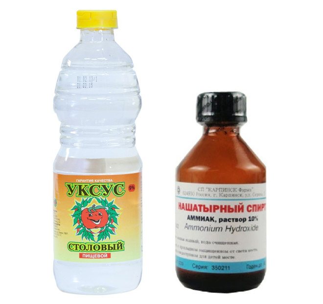 Vinegar and ammonia