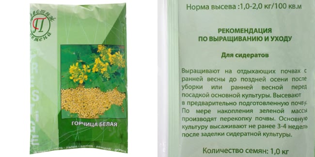 White mustard packaging