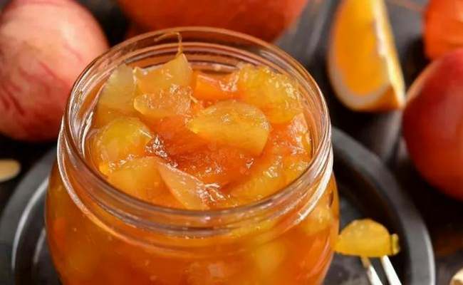 jam with apple and sea buckthorn