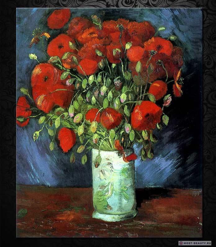 "Vase with Red Poppies" 1886