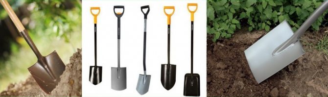 Types of tools for digging the earth