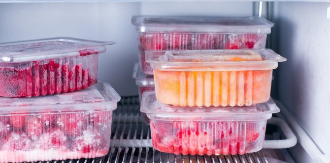 berries in the freezer