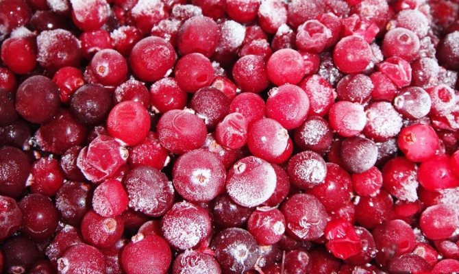 Frozen cranberry